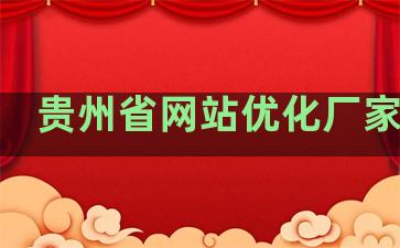 贵州省网站优化厂家排名