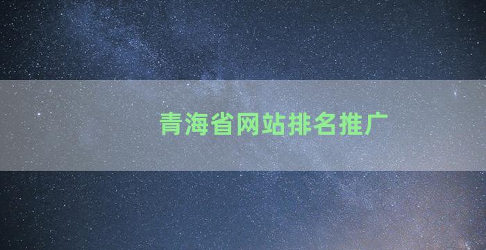 青海省网站排名推广
